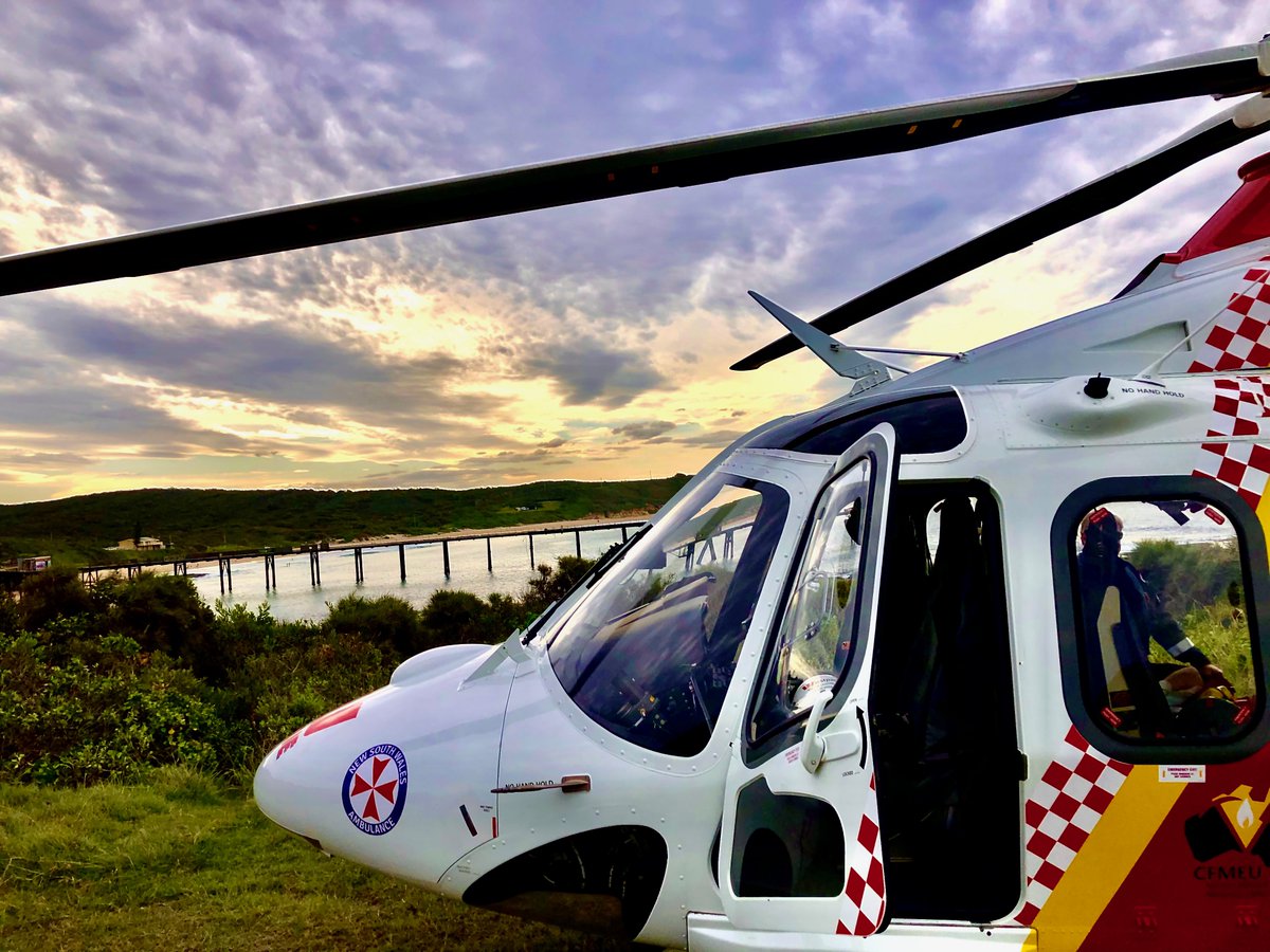 WRHS_official's tweet photo. The Westpac #RescueHelicopter has today conducted a double water rescue at #CatherineHillBay after two women were swept off rocks. A #NSWAmbulance Critical Care #Paramedic was #winched into the water to rescue the women before being treated nearby.
#NorthernNSW #EmergencyService https://t.co/j70UWg2zQO