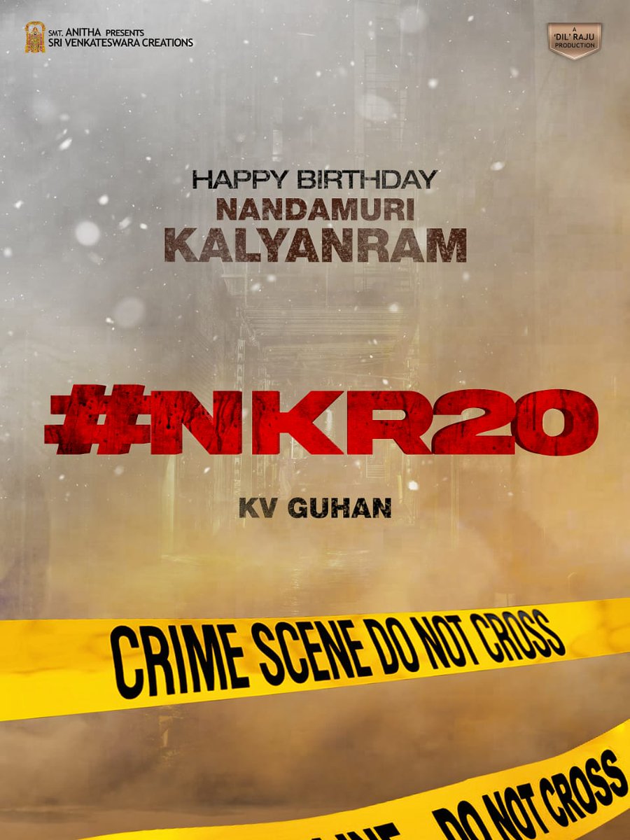 #NKR20 

Directed by #KVGuhan 

#NandamuriKalyanRam #NKR20 @SVC_official #HBDNandamuriKalyanRam