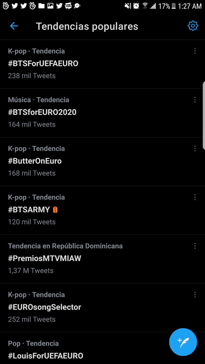 #BTSForUEFAEURO #BTSForUEFAEURO2020 #BTSARMY #BTS #MTVLAFANDOMARMY #MTVLAKPOPBTS #BTSforEURO2021 #BtsOnEuro #Butter #ButterOnEro 
Literal somos nueñas de las tendencia. 🙆‍♀️💃🤳🤝💥👑👑👑👑
Lo lograremos #ARMY 💜