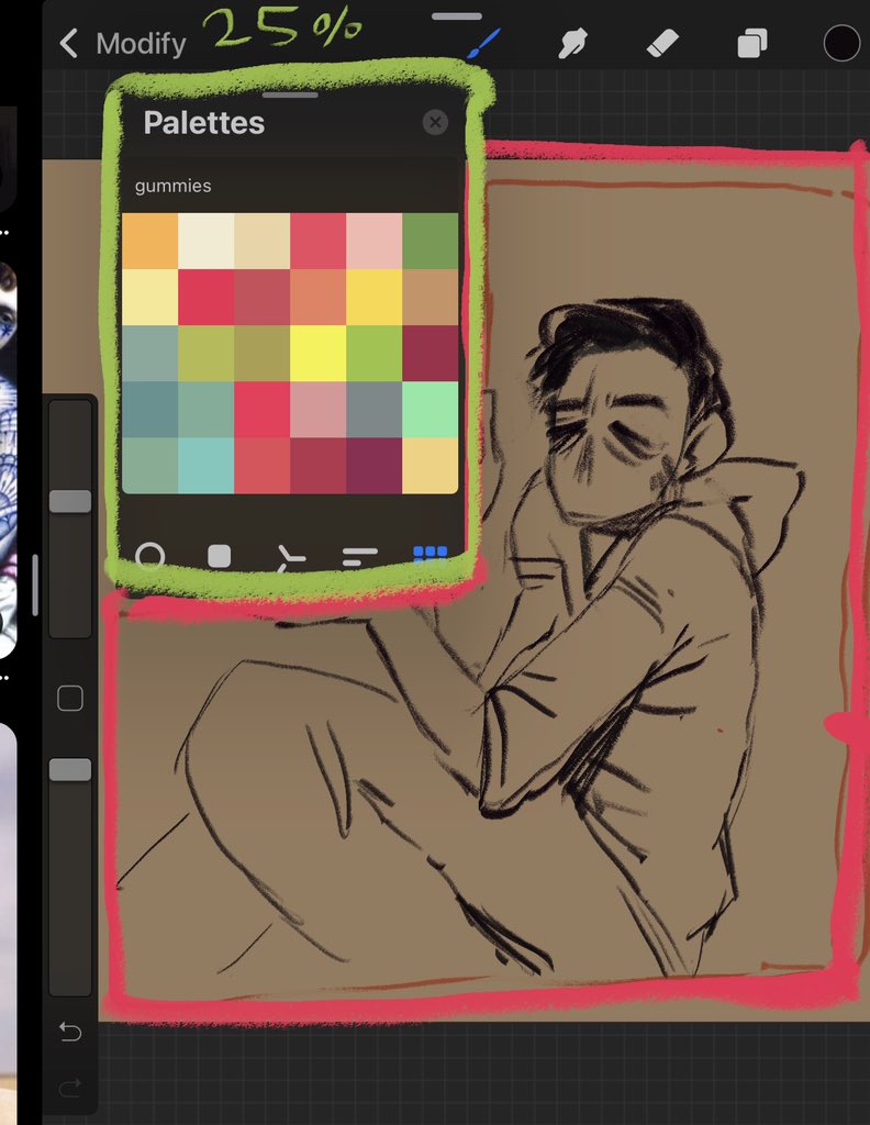 MlaJoel's tweet photo. sometimes we just need a little color slider that snaps to the side as a option 🥲 it could even change between swatches, hsb , rgb or lab 

#art #procreate #sketch #interface #design #doodle #colorwindow https://t.co/qwcyxorz5p