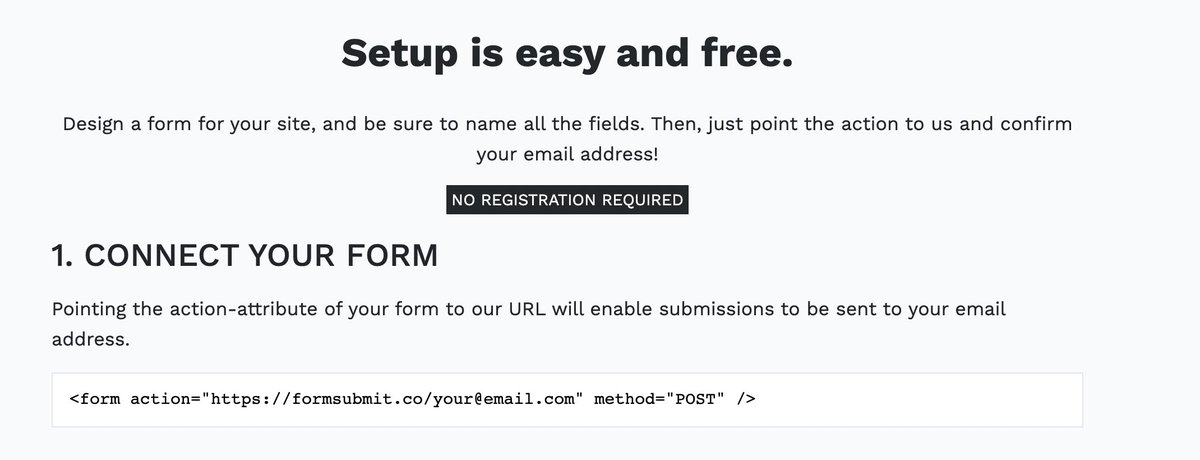 Don't write code to gather form submissions for your side project.

Checkout: formsubmit.co