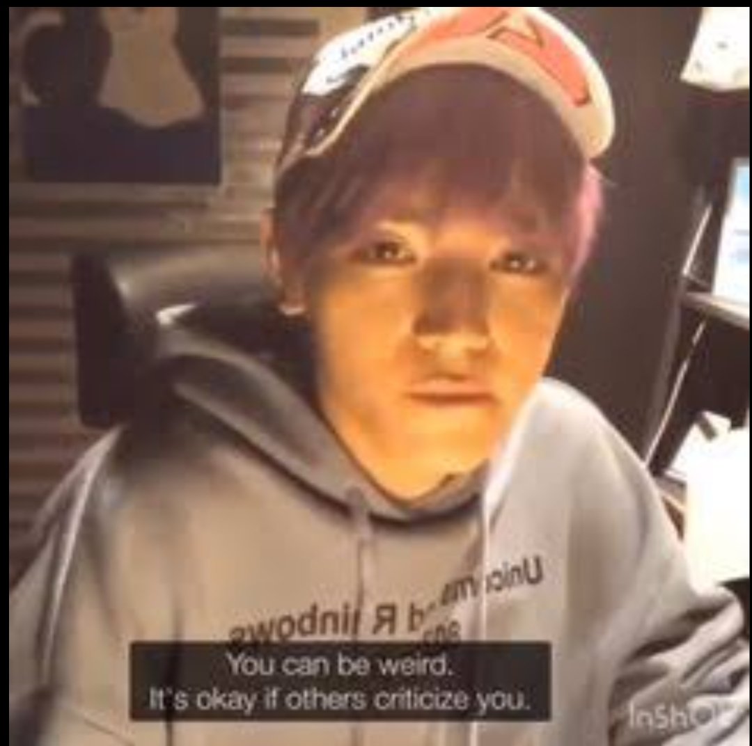 MarkLeePear's tweet photo. "You can be bad at things. You can be weird, it's okay if others criticize you. That’s you. That’s just the way you are and that’s cool."
- Lee Taeyong. https://t.co/AuAaQmShve