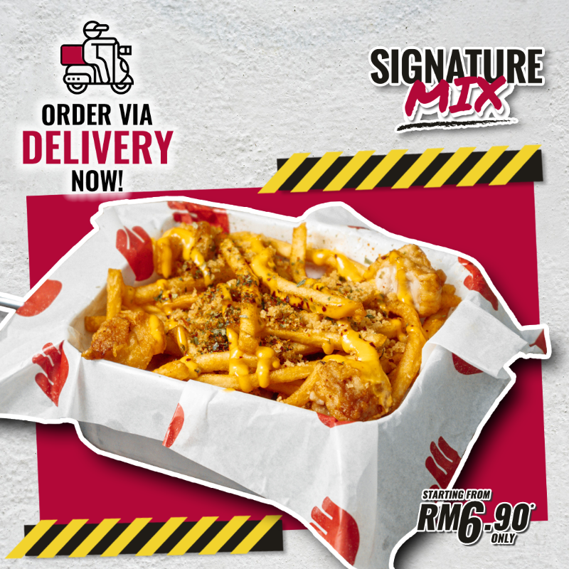 4FingersMY's tweet photo. When your cravings are stronger than your Wifi... Jom, order 4Fingers Signature Mix Combo today! Pick your size from regular to family combo and get saucy! Available for takeaway &amp; delivery. 

📍4Fingers Outlets: https://t.co/VFf1f4Z8rI

#Tapau4Fingers #youpick #signaturemix