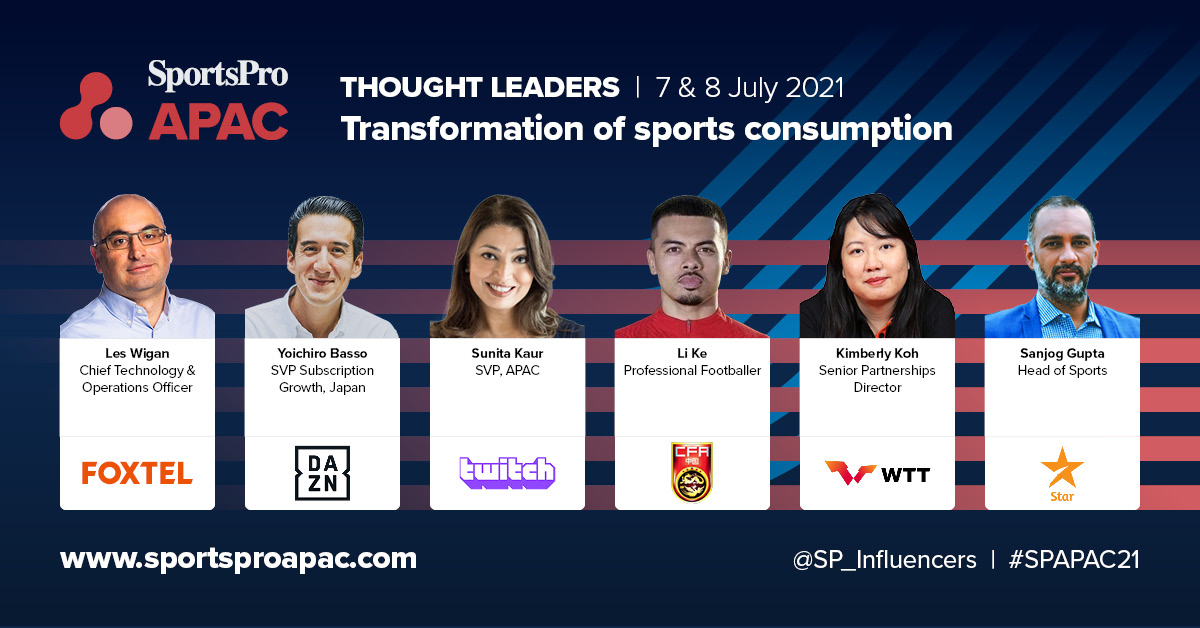 Sportspro Influencers Thought Leaders From Foxtel Dazn Jpn Twitch Disneyindia Kayosports And Nico Yennaris Will Explore The Rapidly Growing Billion Dollar Sports Media Industry In Apac Join Spapac21 On 7 Amp 8 July