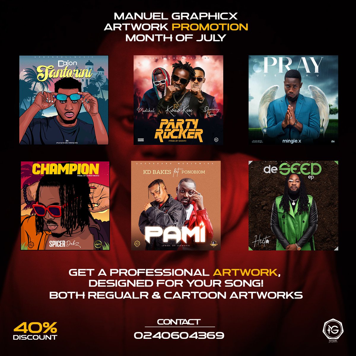 manuelgraphicx's tweet photo. @manuelgraphicx   - Artwork Promotion is on!!
Month of July
☎0240604369 https://t.co/Np8xxEOnLR