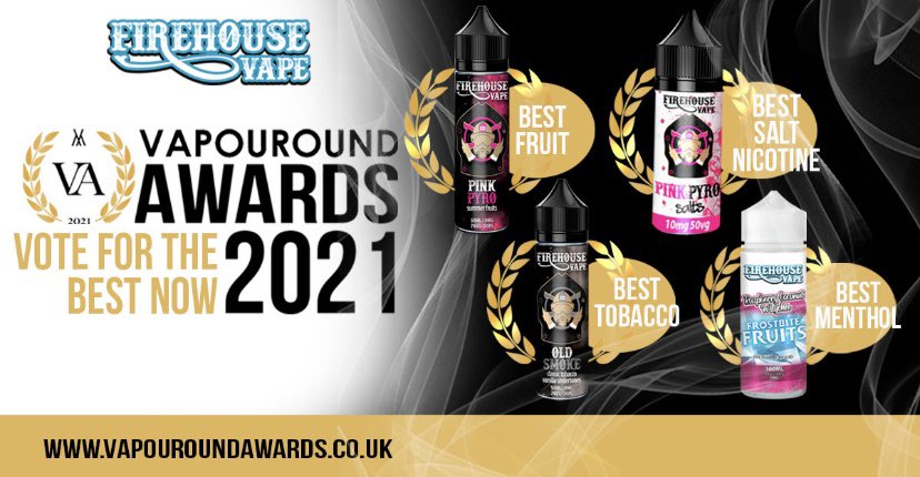 We would really appreciate it if you could give a vote for our Firehouse Vape juice in the Vapouround Awards! We have 4 categories which are listed in the pic. Just follow the link below and show your support ❤️ vapouroundawards.co.uk/voting/