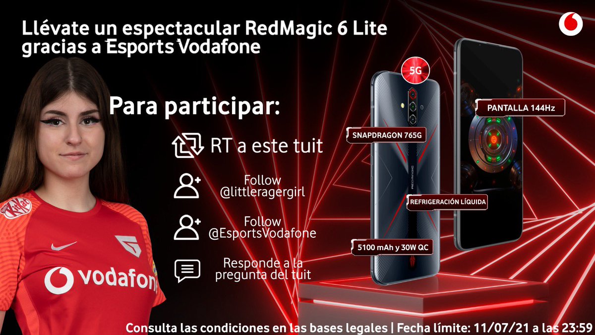 MOMENTO SORTEO 😳

Llévate el nuevo RedMagic 6 Lite, Smartphone Gamer de última generación exclusivo de Vodafone.
 
Para participar:

1) Retweet
2) Seguir <a href="/littleragergirl/">abby</a> y <a href="/EsportsVodafone/">Esports Vodafone</a>
3) ¡Responde con hashtag #RedMagic6Lite, mencionando a quien quieres ganar!
 
¡Suerte!