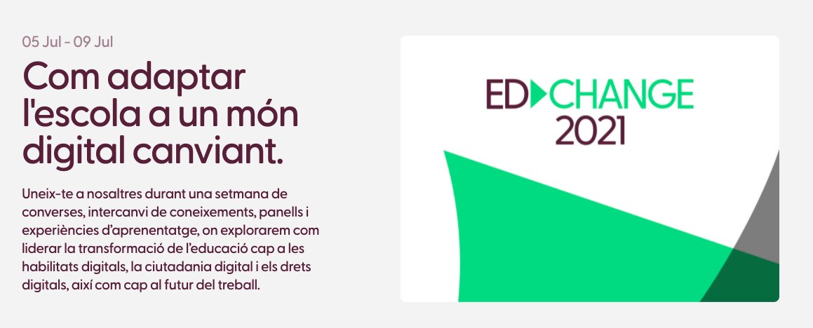 mSchools_MWC's tweet photo. 🚨 A les 16 h comença #mSchoolsEdChange🚨
Aquesta setmana podreu gaudir de converses amb experts internacionals per explorar com liderar la transformació de l’educació cap a les habilitats i ciutadania digitals i el futur del treball.
✅ Obert a tothom: https://t.co/g1BnFBZ1oP https://t.co/daVcEx5Meb