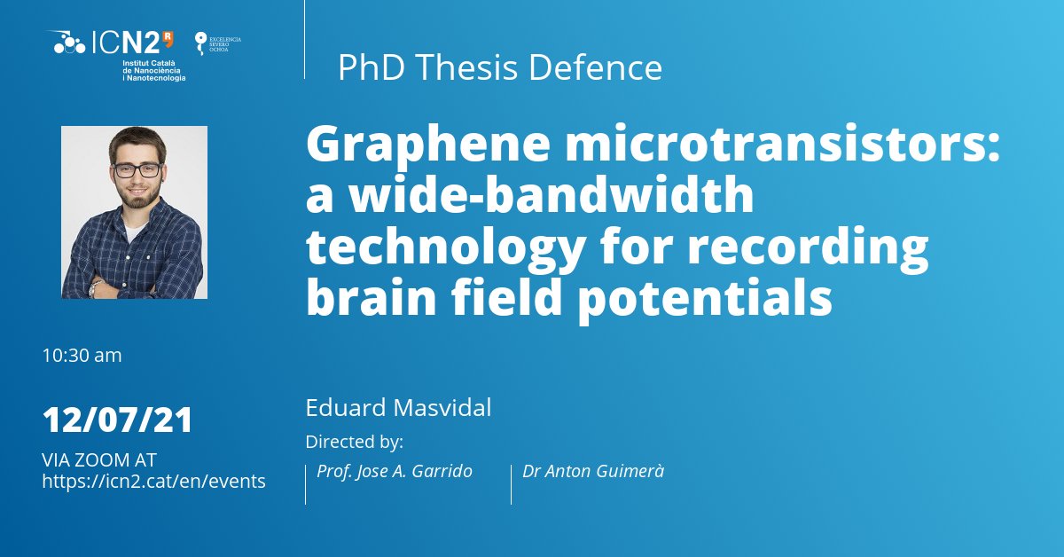 Catalan Institute of Nanoscience & Nanotechnology (@icn2nano) on Twitter photo Eduard Masvidal, from <a href="/imb_cnm/">IMB-CNM-CSIC</a> will read his thesis next 12/7/21 at 10:30 am. Join him online at icn2.cat/en/events #phd Eduard Masvidal, from <a href="/imb_cnm/">IMB-CNM-CSIC</a> will read his thesis next 12/7/21 at 10:30 am. Join him online at icn2.cat/en/events #phd