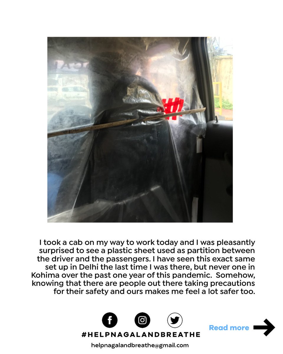 HelpNagaland's tweet photo. Doing his part for the safety of his clients and family back at home, this Taxi Driver is leading the way and may we all follow his example.
Thank you @aolemla for sharing this story. #HelpNagalandBreathe #Yayati #Nagaland #COVID19 #NagalandFightsCovid #NortheastIndia https://t.co/AK5dVemimr