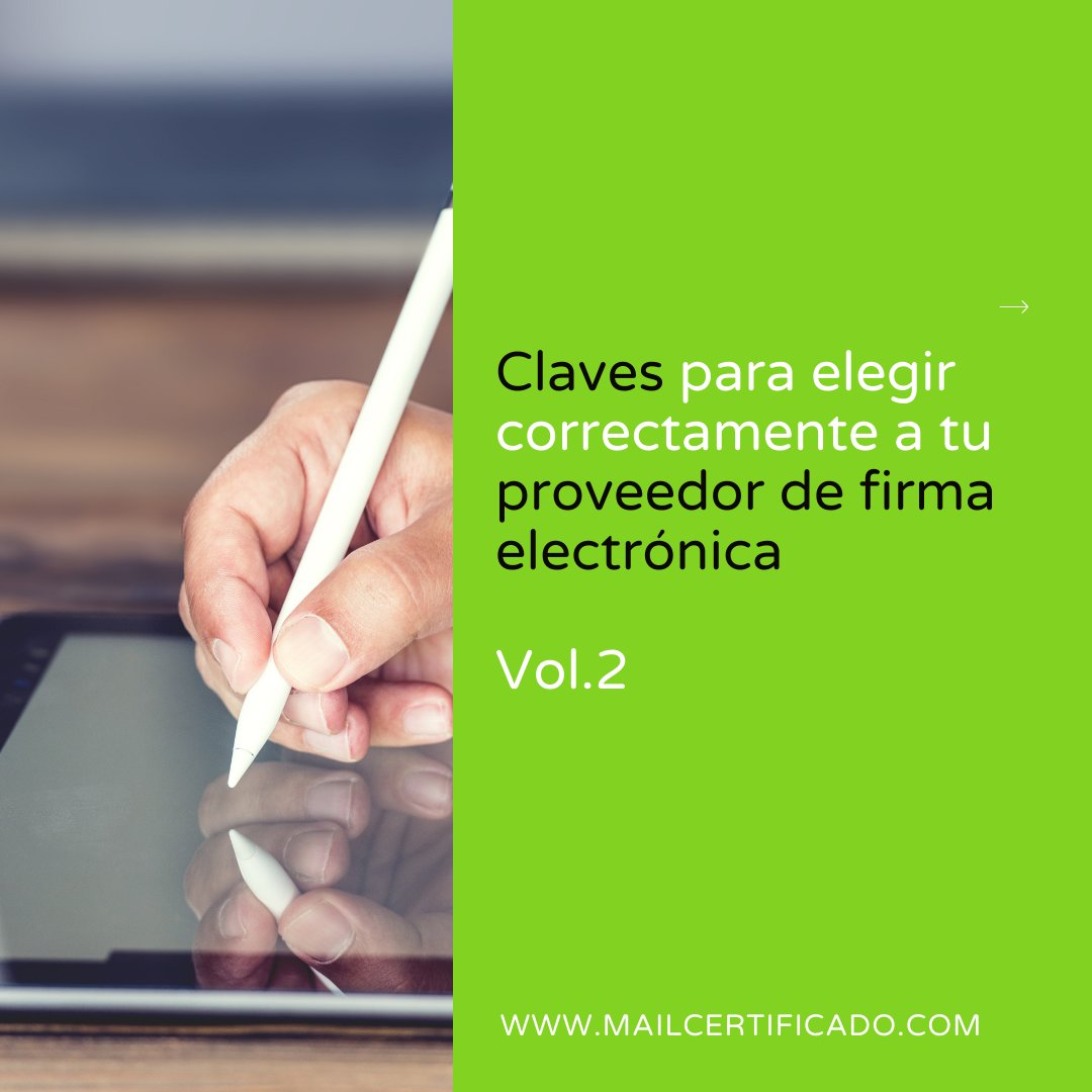 mailcertificado's tweet photo. ¿Cuáles son las claves que han de ayudarte a elegir correctamente a tu proveedor de firma electrónica? 👇🏻

▶️ Que provea una experiencia óptima y sea fácil de usar.
▶️ Depósito notarial.

https://t.co/QPVnoOaT30 https://t.co/gaqIHxFjSs