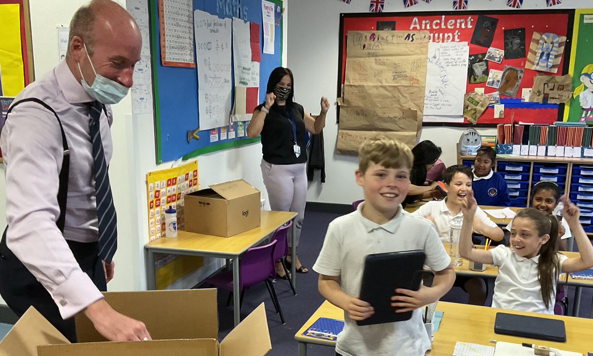 There have been some extremely excited children here at Northmoor as we have begun to distribute individual iPads as part of <a href="/theharmonytrust/">The Harmony Trust</a> 1-2-1 devices scheme. Thank you so much to <a href="/CEOHarmony/">Antony Hughes</a> and <a href="/Ms_HainsworthHT/">Ms Hainsworth</a> for helping to give them out. Bright new futures await! 💫📱🚀