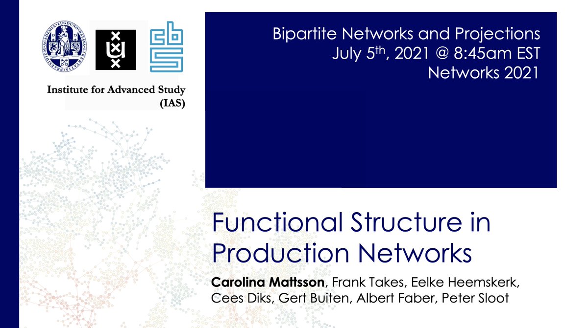 CarolinaMttssn's tweet image. Good morning and welcome to #Networks2021 ! Today I am super enthused to share with you our new paper titled &quot;Functional structure in production networks&quot;. For those of you who are already up we&apos;ll be @Networks2021 Session 8, 8:45AM EST. Here are the highlights: