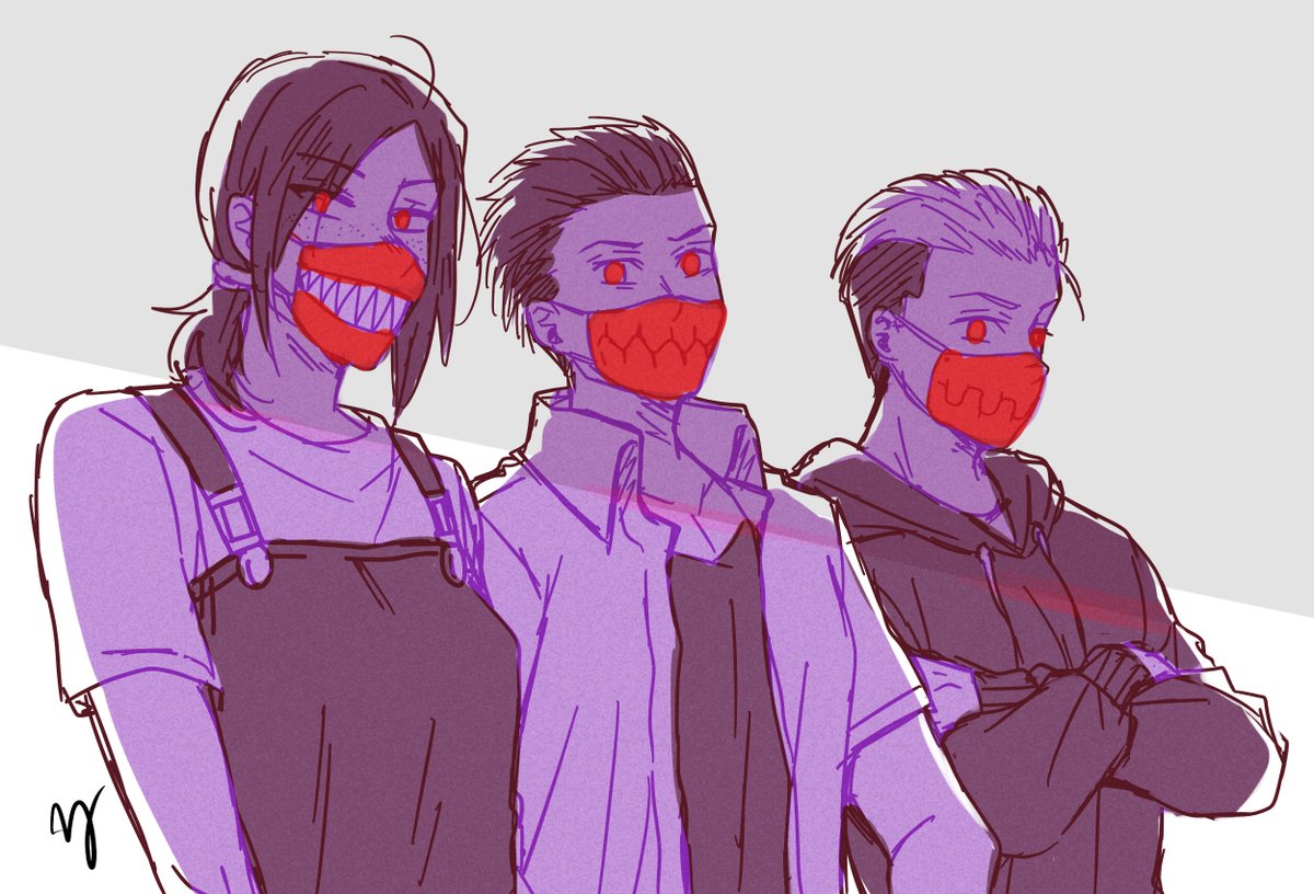 cookiekurimu's tweet photo. ✨the jaws and a psa to always wear your mask outside ✨

#AttackOnTitan #ShingekiNoKyojin #Ymir #MarcelGalliard #PorcoGalliard #jawtitan https://t.co/dhwNoSgehI