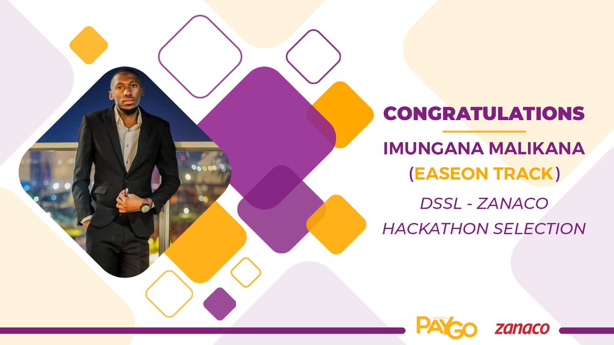 We would like to congratulate Imungana Malikana Jnr on being selected for exemplary work on the EaseOn Track, bookkeeping App, during our Hackathon held on the 24 to 26th June. 
Contact us to find out more about the Hackathon.
bit.ly/3hfVv3a | +260 762023355