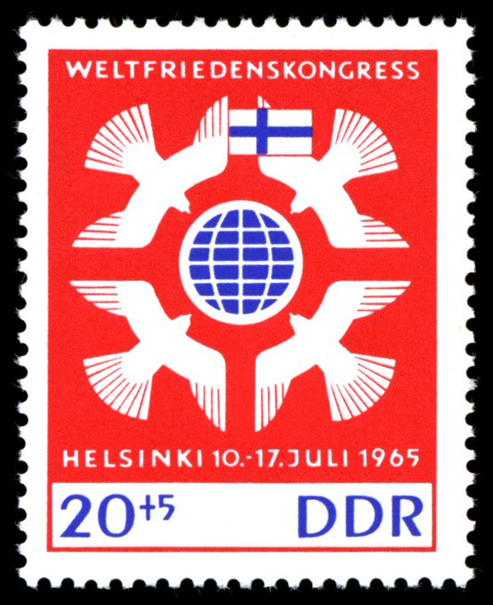RT @GermanAtPompey: 5 July 1965: stamps issued in East Germany to mark the World Peace Congress in Helsinki https://t.co/IG1gz767TZ