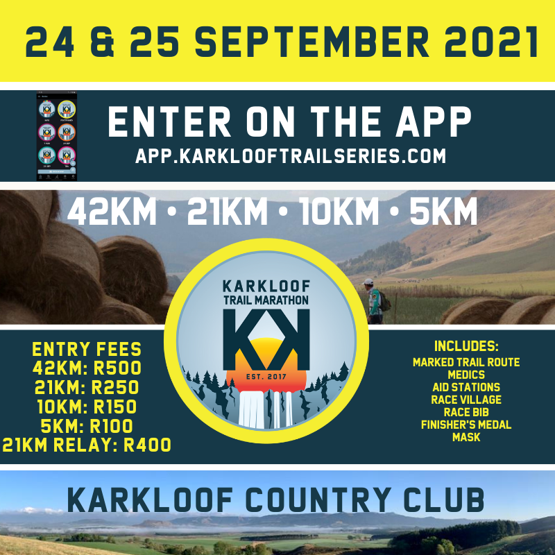 KKTrailSeries's tweet photo. 🎊 Woza September! We all need something to look forward to, and it's all happening on the #HeritageDay weekend. 

👉 Is your name on the start list?

🏃‍♂️ 42km
🏃‍♂️ 21km
🏃‍♂️ 2 x 21km relay
🏃‍♂️ 10km
🏃‍♂️ 10km night run (24 Sep)
🏃‍♂️ 5km night run (24 Sep)

https://t.co/feDrKiczpv https://t.co/2FHVPkagGq