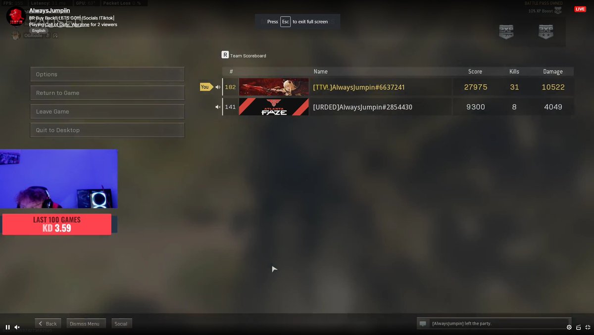 AlwaysJumpin's tweet image. New Duos PR LETS GO! @SeizeEsports