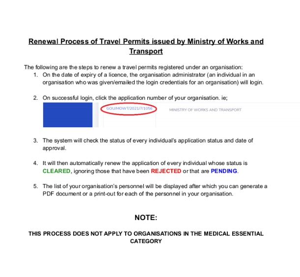 🖊️Entities can follow the following procedure to renew travel permits after the elapse of the 14 days.