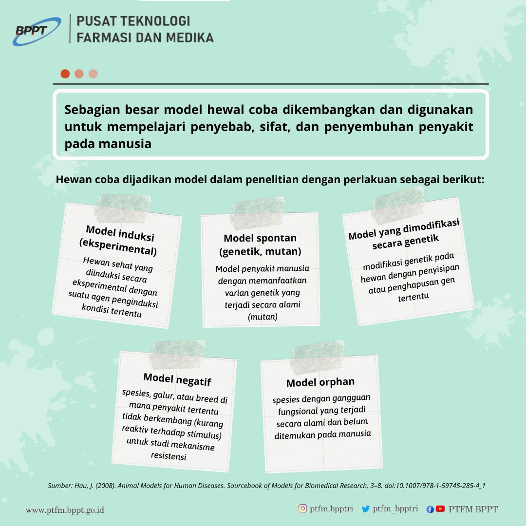 ptfm_brin's tweet image. Hai Farmazen!
Hewan coba merupakan salah satu penunjang penting dalam penelitian-penelitian in vivo.
Kalian pasti sering mendengar mengenai hewan coba. Yuk kita simak infografis berikut.
Salam sehat, semangat, inovatif.

#hewancoba #animalmodelling #preclinicaltrial