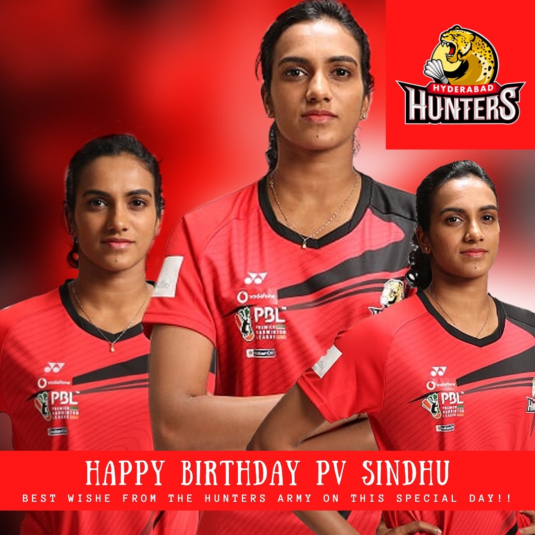Hyd_Hunters's tweet photo. Happiest Birthday Champ! From all of us at the #HuntersArmy here's sending you lots of love, happiness and best wishes for the year ahead!!

@Pvsindhu1

#pvsindhu #hyderabadhunters #champion #indianbadminton https://t.co/UflPAzSf6a
