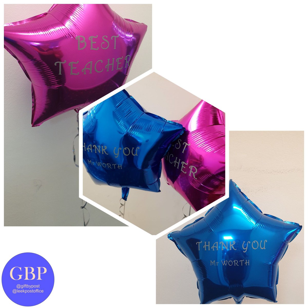 Why not gift your teacher a balloon this year to say thanks for everything they have done?

Special July offer ... only £6 each!!

To order
✉ Send me a message
✉ Contact our page
📞 01538 387258
📧 info@giftbypost.co.uk

Thanks,
Beth xx