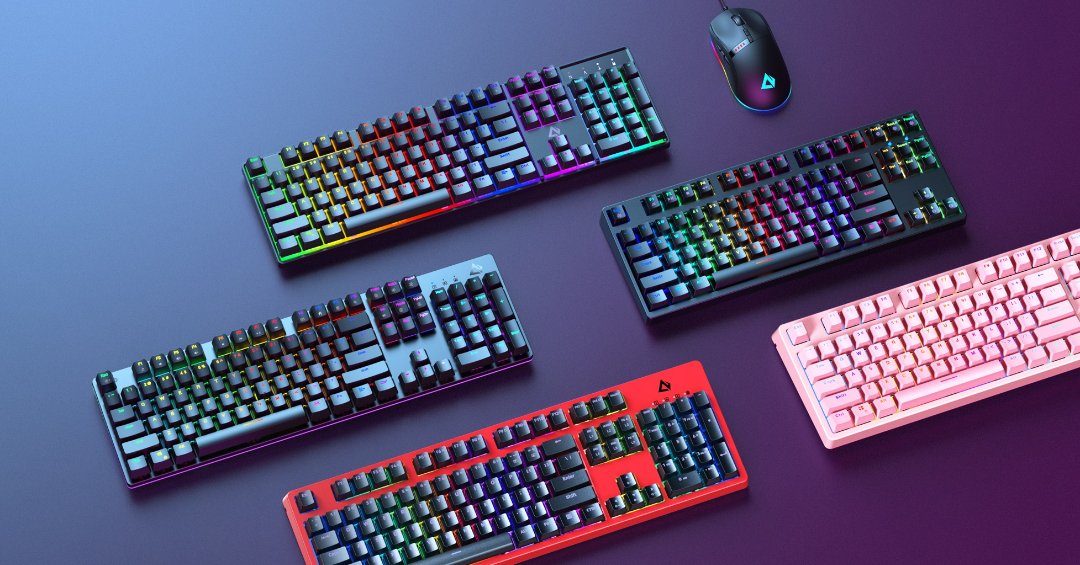 ¿Qué teclado gaming prefieres: el rojo o el azul? 
#teclado #gaming #colores #AUKEY