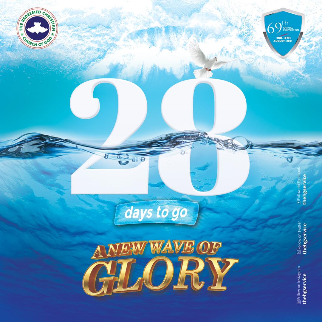 ohtelevision's tweet photo. It’s 28 days to go!
Get your surfing boards ready so you can ride on this new wave of glory.
It’s going to be a life transforming one.
Get ready!!!

#ANewWaveofGlory #RCCGConvention https://t.co/BQVUAoBcLR