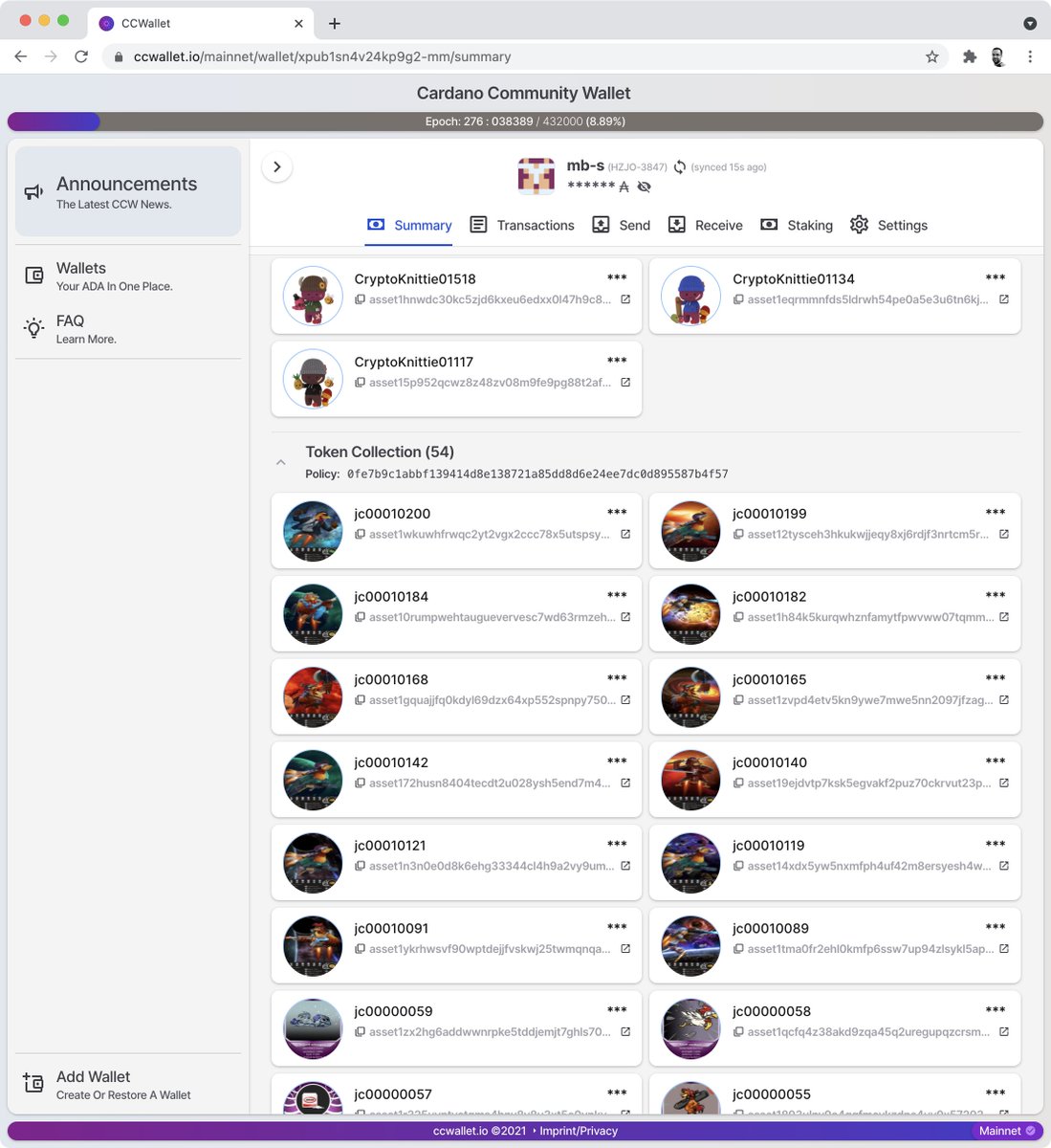 Need a #Cardano wallet, that shows your <a href="/jetchickenNFT/">jetchicken NFTs | chicken fights | Cardano</a> as a nice collection: #ccwallet is right for you.

#NFT #jetchickens #ADA $ADA