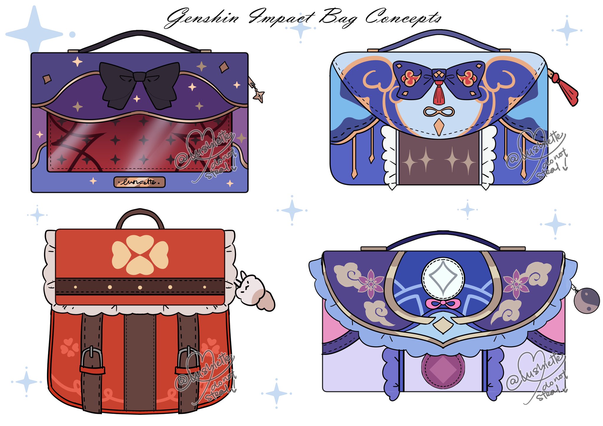 Lisette🌸 Genshin Bags in Production on Twitter "[RTs appreciated 💕💕