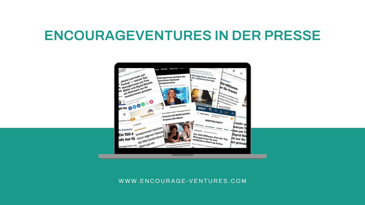 Wir freuen uns wirklich sehr über die großartige Berichterstattung seit unserem Launch! Alle Artikel und Interviews über und mit uns, findet ihr auf unserer Presseseite: buff.ly/3AfxzV7 #encourageventures