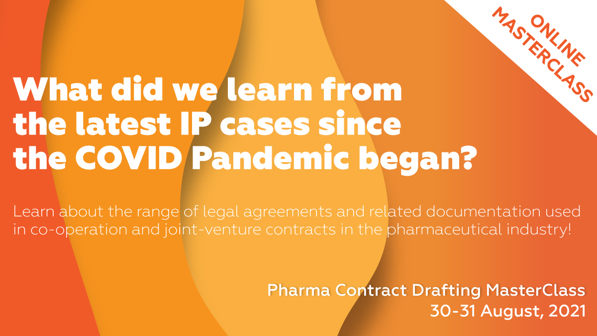 Join our upcoming Pharma Contract Drafting MasterClass which will be held ONLINE on 30-31 August, 2021!
More info: bit.ly/3qUdgsc
#digitalhealthcare #digitalhealth #medical  #biopharmaceuticals #pharma #pharmaceuticals #covid19 #contractdrafting #pharmacontract