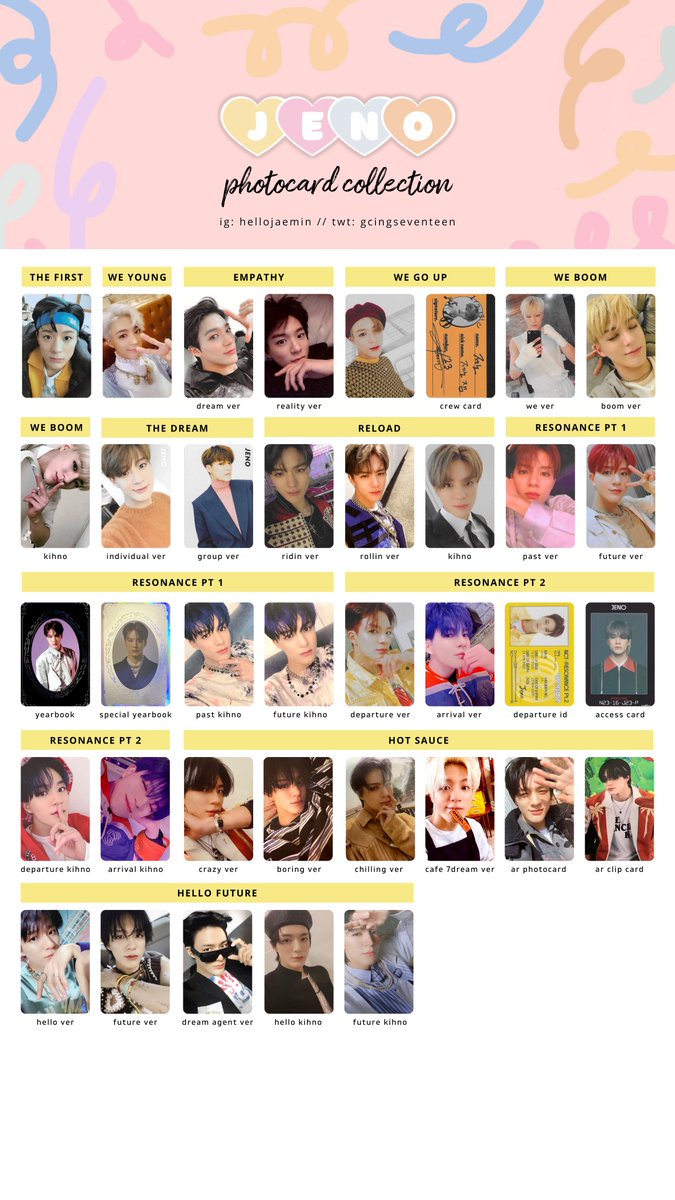 Jeno Photocard Template