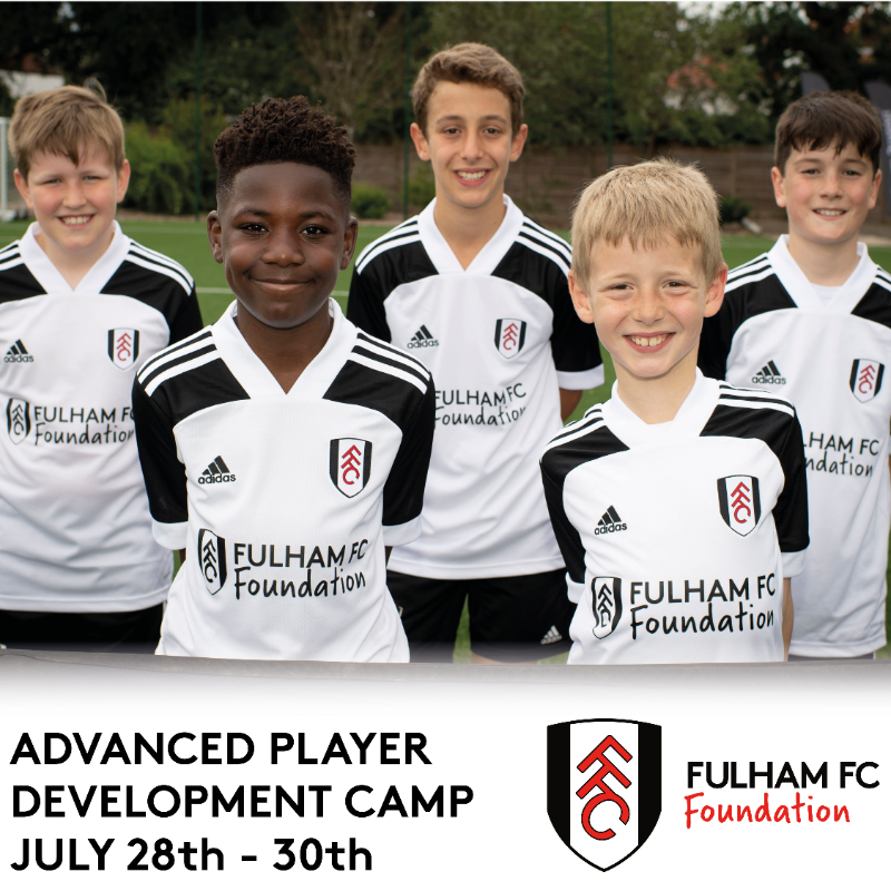 FulhamFCFound's tweet photo. Our Player Pathway programme are running an Advanced Player Development camp later this month. 

Spaces are limited, sign up today via https://t.co/1wUm7phY9G