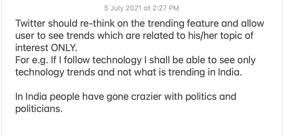GeetTapan's tweet photo. Need of the hour: New algorithm for "Trending" feature of @Twitter. https://t.co/FwQGC15WDM