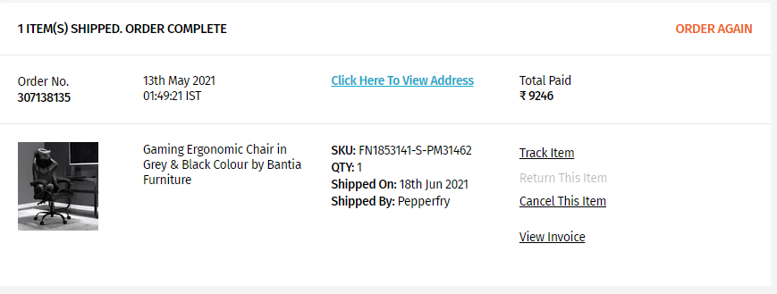 imsameerkp's tweet photo. @Pepperfry @PepperfryC @TweetShah @AmbareeshMurty
Really disappointed with the pepperfry experience.
Order No. - 307138135.
Was ordered on 13th May, damaged product delivered on 18th June, - today called the customer support - they said they'll not be able to process the order. https://t.co/PA936lKX65