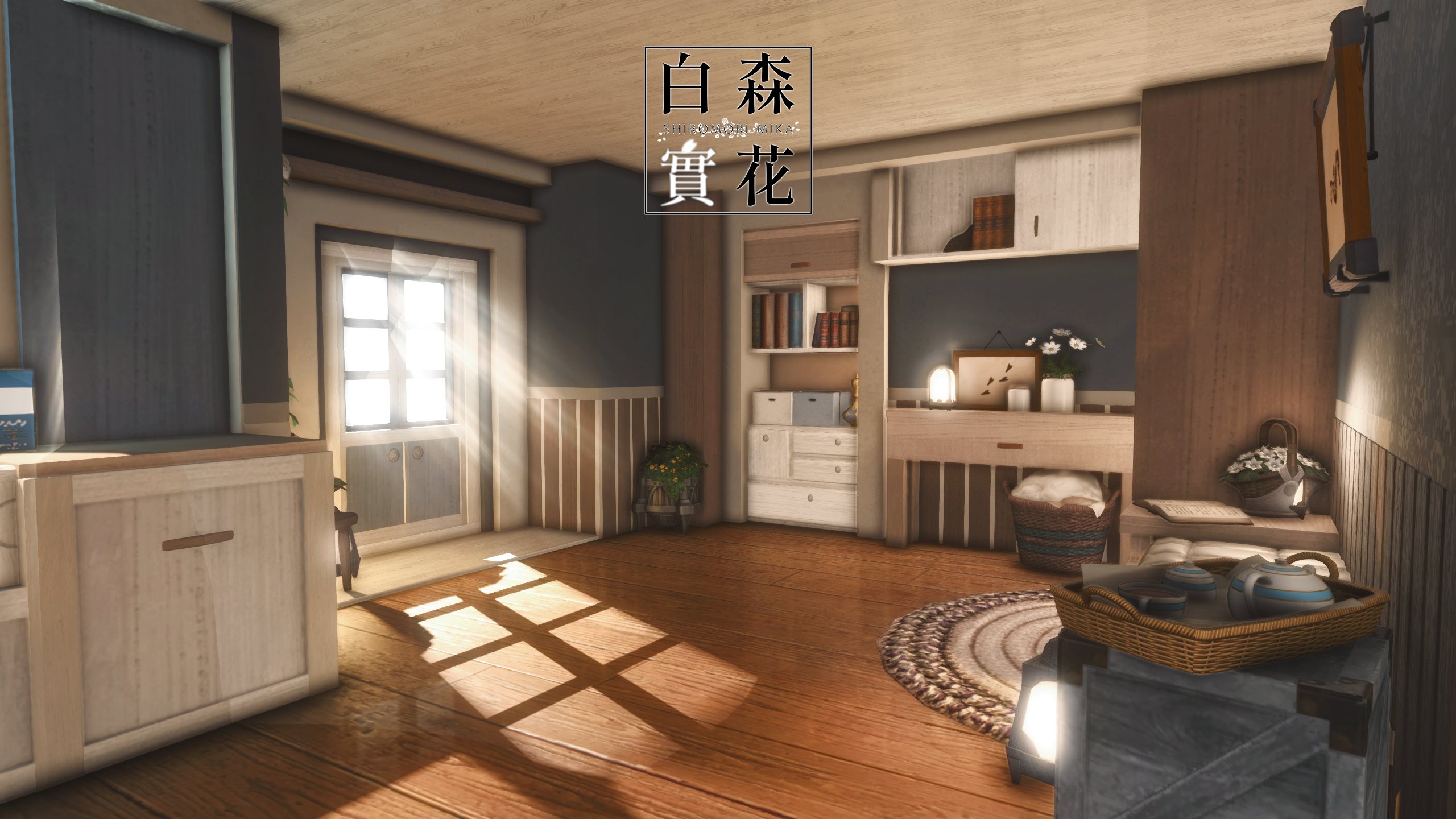 白森実花 Ff14ハウジング Ff14housing Housingeden M Blue And White Cottage