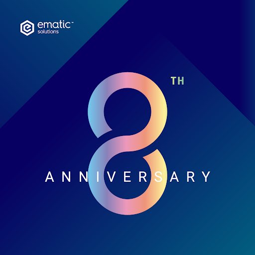 We're celebrating! 🥳🎉 Ematic Solutions is happy to announce our 8th year anniversary this month. We would like to thank our Ematic family and loyal clientele for the exceptional support, we wouldn't have made it to 8 without you guys.