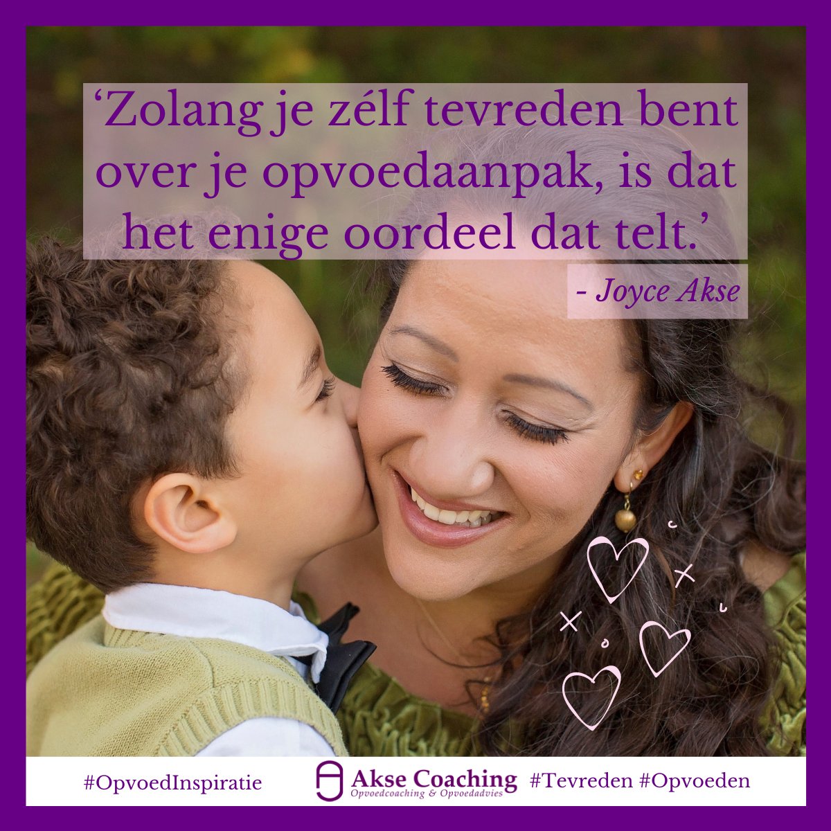 Iedereen heeft zijn eigen ideeën over opvoeding en ouderschap. Zolang jíj vindt dat je de opvoeding van je kind goed aanpakt én dat je ziet dat je kind zich goed ontwikkelt, dan is jouw aanpak helemaal goed. Anderen mogen daar op zich...👨‍👩‍👧‍👦
Lees verder: facebook.com/joyceakseopvoe….