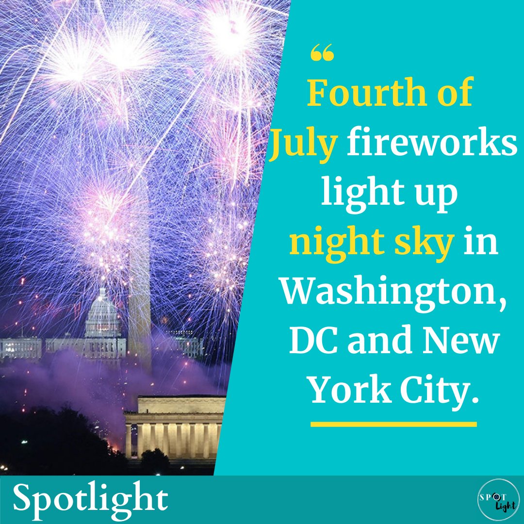 WeeklySpotlight's tweet image. Fourth of July fireworks light up the night sky in the United States. 🎇🎆

#FourthofJuly #fourthofjuly2021 #USA #IndependenceDay #UnitedStates