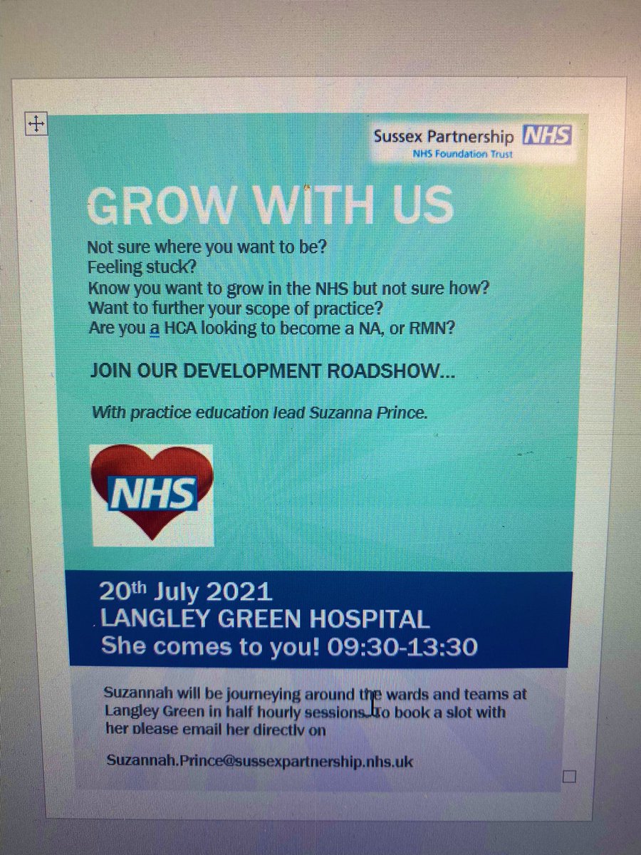 Langley Green Hospital 🌈💙 (@lgh_spft) on Twitter photo Supporting our staff to develop and grow in their roles is so very important. Really appreciate <a href="/PrinceSuzannah/">Suzannah.Prince</a> leading our #growwithus event later this month #nhsworkers #learningeveryday 🤩👏🏻❤️ Supporting our staff to develop and grow in their roles is so very important. Really appreciate <a href="/PrinceSuzannah/">Suzannah.Prince</a> leading our #growwithus event later this month #nhsworkers #learningeveryday 🤩👏🏻❤️