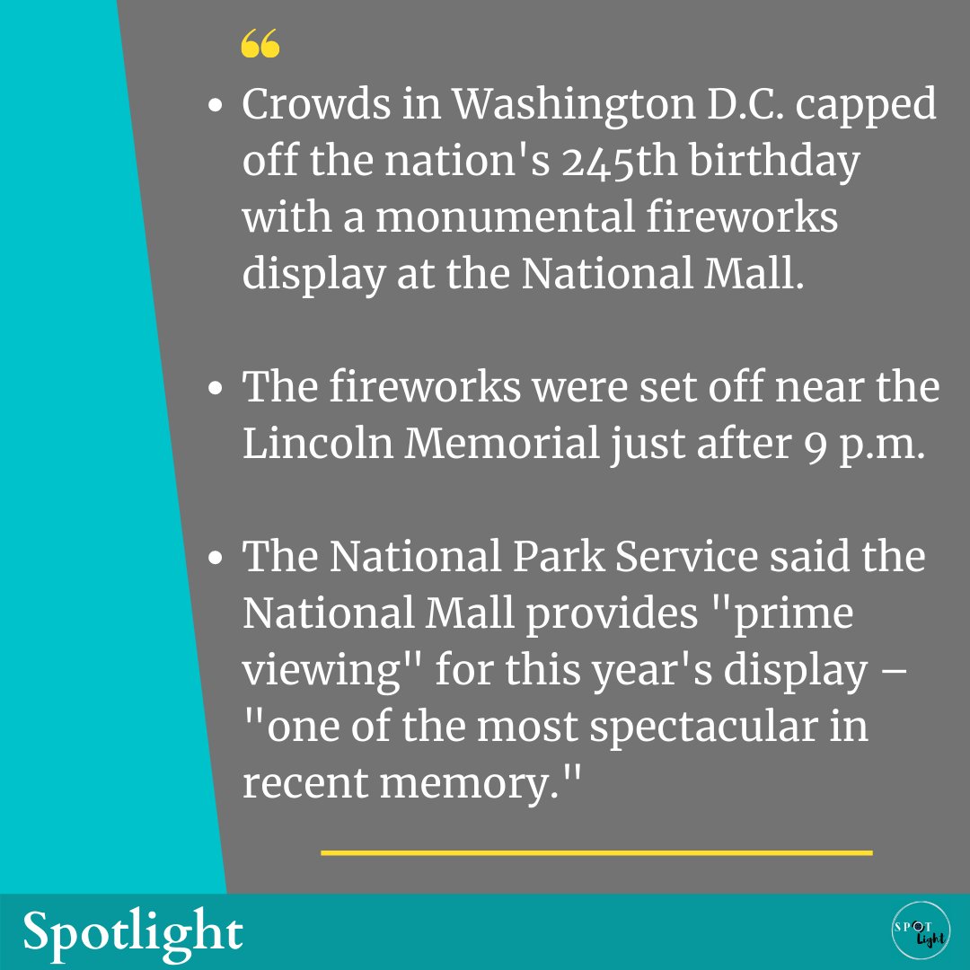 WeeklySpotlight's tweet image. Fourth of July fireworks light up the night sky in the United States. 🎇🎆

#FourthofJuly #fourthofjuly2021 #USA #IndependenceDay #UnitedStates