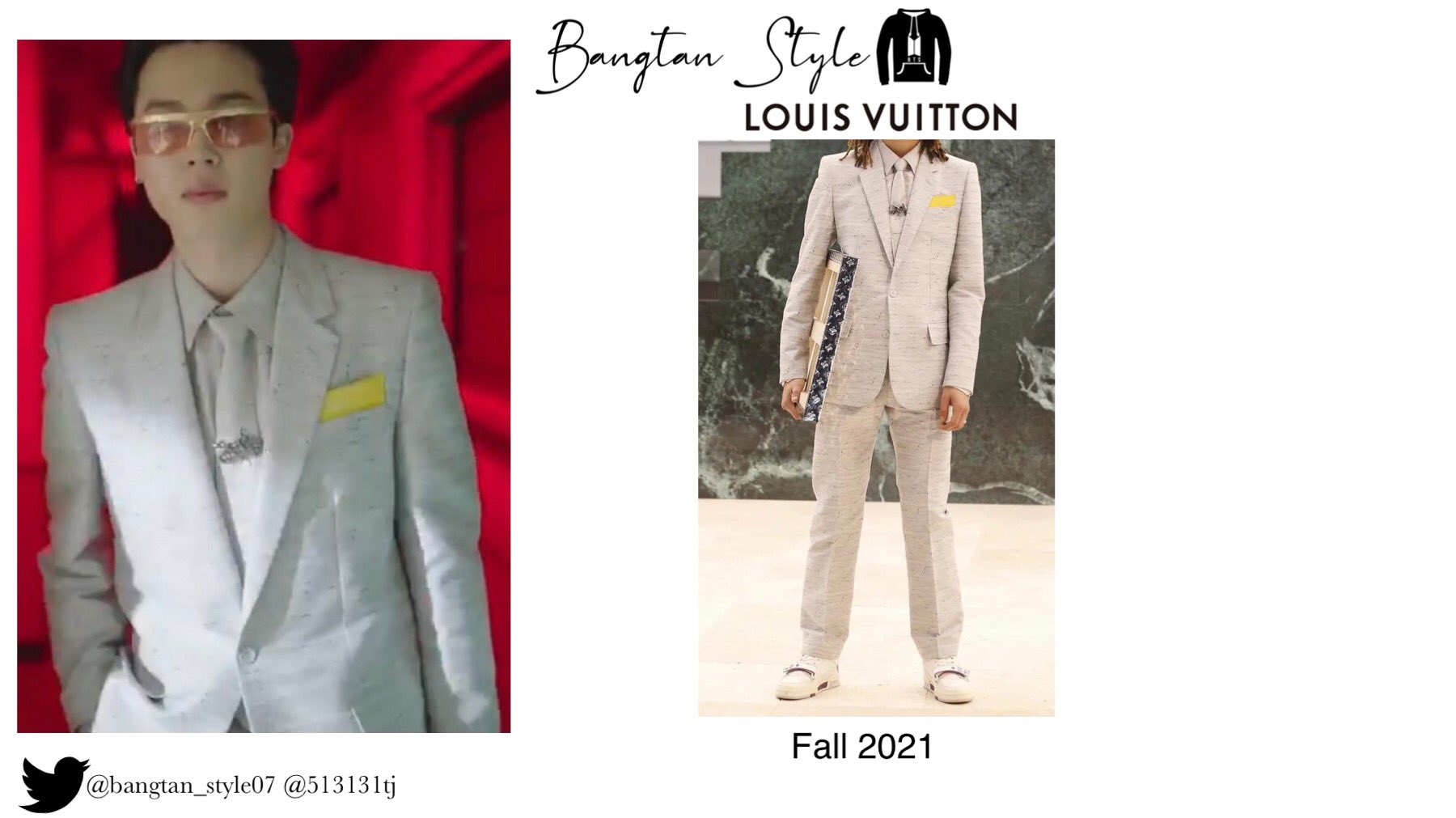 Bangtan Style⁷ (slow) on X: BTS at GRAMMYs 2021 Red Carpet Louis Vuitton  Fall 2021 Menswear Collection #RM #SUGA #JIN #LightltUpBTS  #BTSOurGreatestPrize @BTS_twt  / X