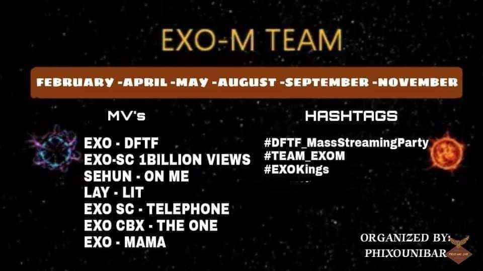 Party Ls on #TEAM_EXOM, Drop your streaming proofs here 👇

#DFTF_StreamingParty
#EXOKINGS @weareoneEXO