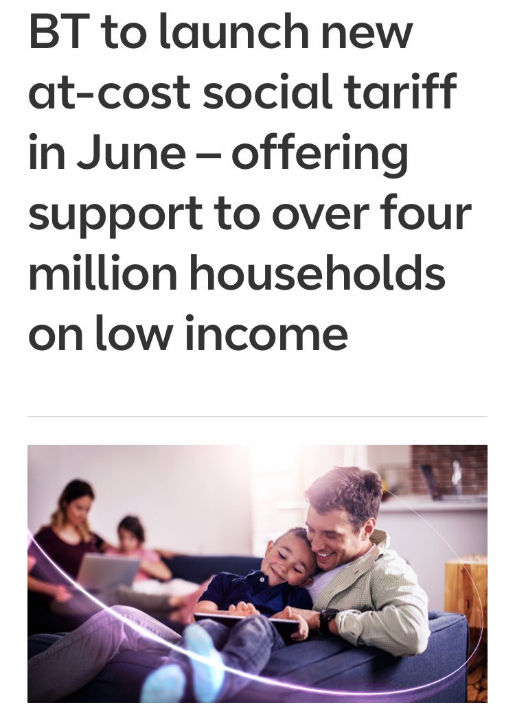 ng_homes's tweet image. BT has launched a ‘social tariff’ aimed at those on benefits/low incomes. The £15 a month broadband & phone tariff will allow qualifying customer to halve their internet bill. To qualify you must be in receipt of a benefit, visit their website for info: bit.ly/3qKOwm7