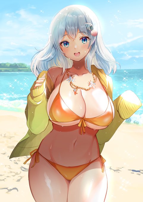 ビキニの日と聞いてらくがき。オレンジビキニ好きだな～ 