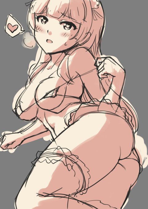 |ω・)つ(取り急ぎラフできたので貼っとく。以前にメロンブックスの合同誌でも描いたオリキャラのマツナちゃん) 