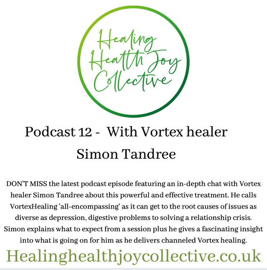 I recently completed my third podcast with Simon North from the <a href="/healinghealthj1/">healinghealthjoycollective</a> here I give you more of an insight as to what Vortex Healing® &amp; how it can help whether struggling with depression, digestive problems or relationship concerns - listen here:
anchor.fm/simon-north/ep…