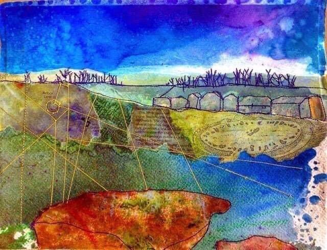 ikkartist's tweet photo. Delighted to have SOLD ‘Arbor Low’ today at Macc Art Lounge and it has gone to a VERY good home! #thiswomanswork2 #ancientmonument #derbyshirehistory #landlines #mixedmedianarrative #mixedcolourmediums #stonehengeofthenorth #limestonecircle #leylines #alfredwatkins https://t.co/nQuoim9XBP