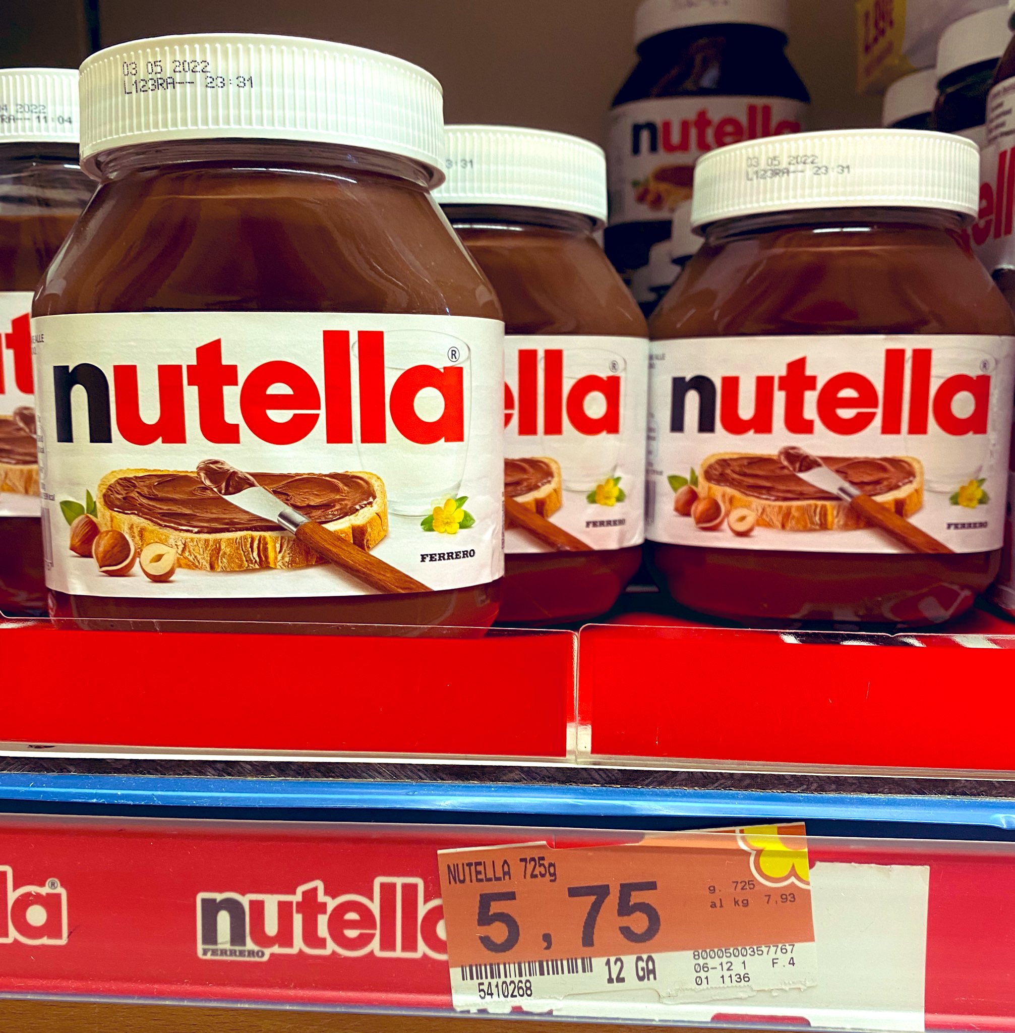 Fünf Kilogramm Nutella